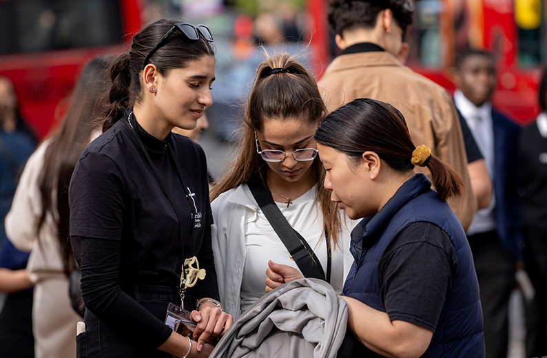 Girls Praying