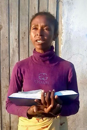 Anajafy and her community in Ambovombe Androy, Southern Madagascar, have been empowered by the OM relief team with the gift of goats.